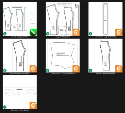 Molde de Costura Para Imprimir Camiseta - 64 - Calça de Moletom Feminina (P ao GG)