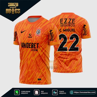 Arte Vetor Camisa Corinthians Goleiro 2024 - 2025