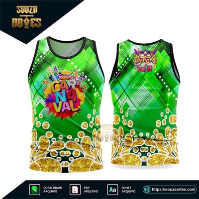 Arte Vetor Camisa Abadá Bloco Carnaval 2026 - Modelo 02
