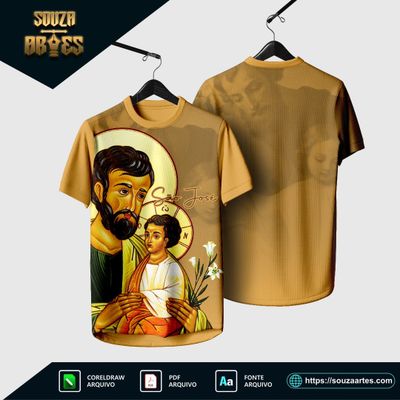 Arte Vetor Camisa Religião São José - 2025 02