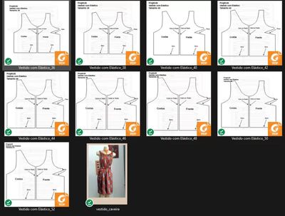 Molde de Costura Para Imprimir Camiseta - 86 - Vestido com Elástico