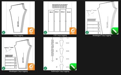 Molde de Costura Para Imprimir Camiseta - 42 - Calça Legging Feminina (P ao GG)