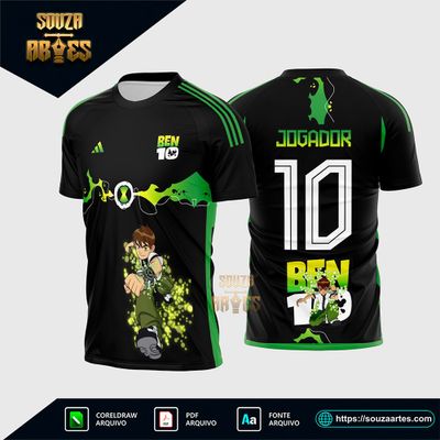 Arte Vetor Camisa de Interclasse Ben 10 2025