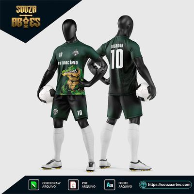Arte Vetor Camisa e Short para Uniforme de Futebol Amador