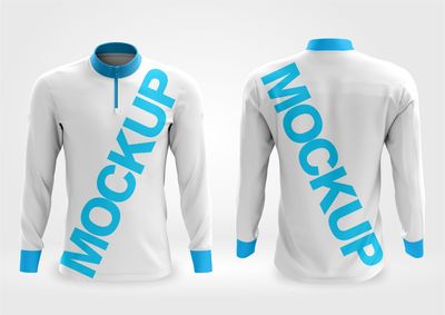 Mockup Camisa Pesca Manga Longa II Editavel Corel Draw x7
