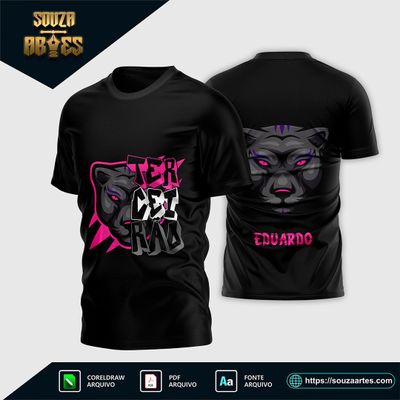 Arte Vetor Camisa Preta e Rosa Pantera - Terceirão 2024