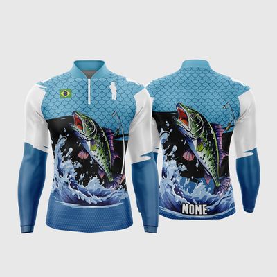 Arte Estampa Camisa De Pesca Esportiva Modelo 17