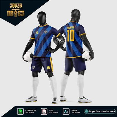 Arte Vetor Estampa Uniforme de Time de Futebol Amador 2026