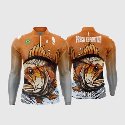 Arte Estampa Camisa De Pesca Esportiva Modelo 8