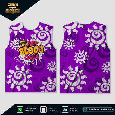 Arte Camisa Abadá Bloco Carnaval 2025 Sublimação – Modelo 28