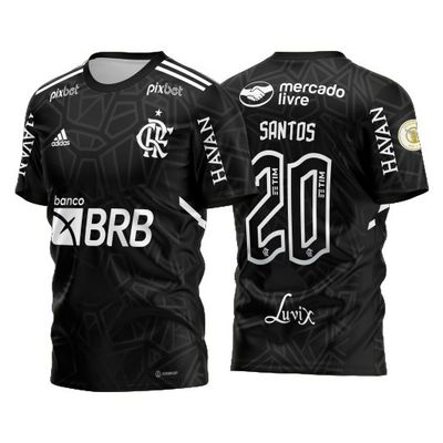 Arte Camisa Flamengo Titular - Goleiro 2022 2023 Preta