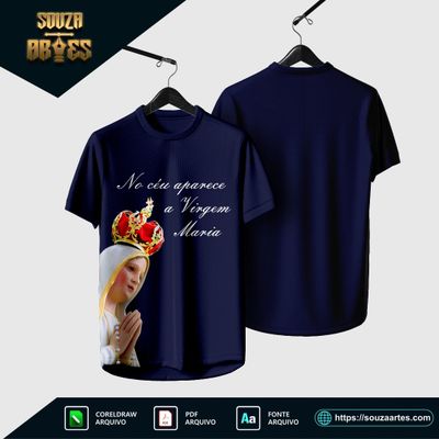 Arte Sublimação Camisa Religião - Nossa Senhora de Fátima 2025