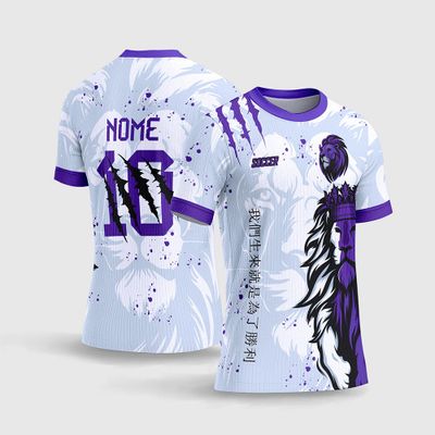 Arte Estampa Camisa InterClasse 2026 Leão Branco e Roxo