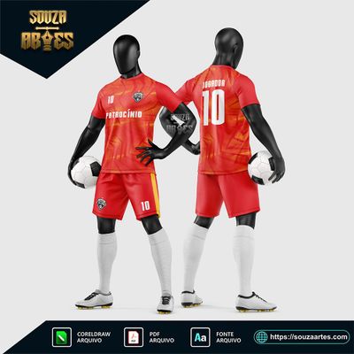 Arte Vetor Camisa e Short para Uniforme de Futebol Amador