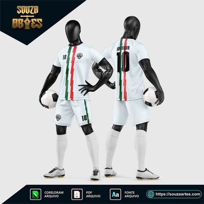 Arte Vetor Estampa Uniforme de Time de Futebol Amador 2026