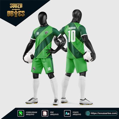 Arte Vetor Estampa Uniforme de Time de Futebol Amador 2026