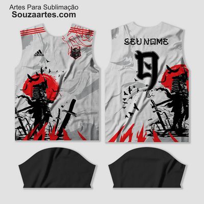 Arte Vetor Camisa Japão Samurai Conceito 2024
