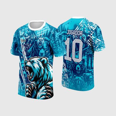 Arte Vetor Camisa de Interclasse Urso Azul