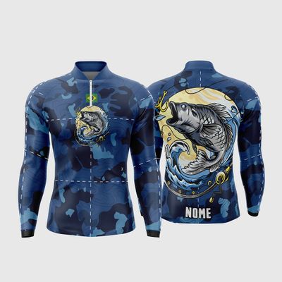 Arte Estampa Camisa De Pesca Esportiva Modelo 13