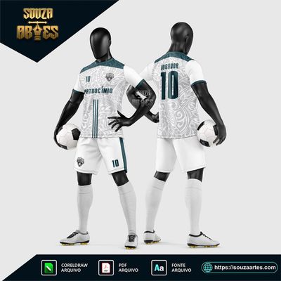 Arte Vetor Camisa e Short para Uniforme de Futebol Amador