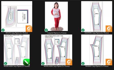 Molde de Costura Para Imprimir Camiseta Infantil - 40 - Calça de Pijama Infantil _Verão_ (2 a 16 anos)
