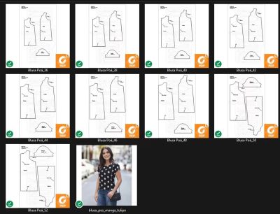 Molde de Costura Para Imprimir Camiseta - 35 - Blusa Poá