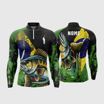Arte Estampa Camisa De Pesca Esportiva Modelo 2