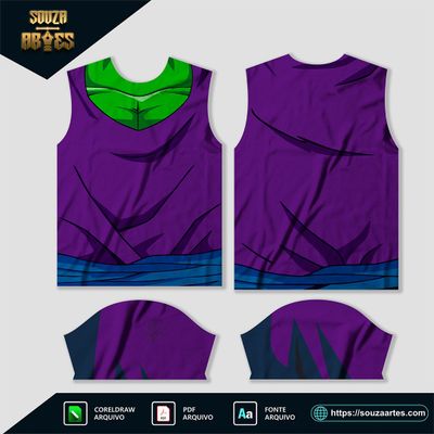 Arte Vetor Estampa Camisa Piccolo - Dragon Ball