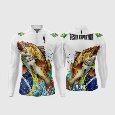 Arte Estampa Camisa De Pesca Esportiva Modelo 18