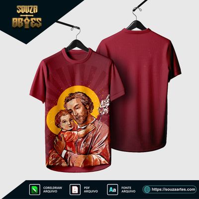 Arte Vetor Camisa Religião São José 2025
