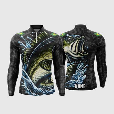 Arte Estampa Camisa De Pesca Esportiva Modelo 16
