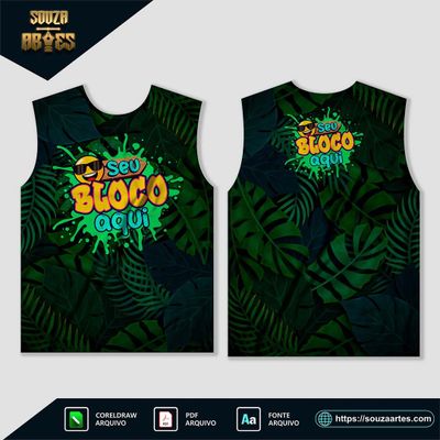Arte Camisa Abadá Bloco Carnaval 2025 Sublimação - Modelo 01