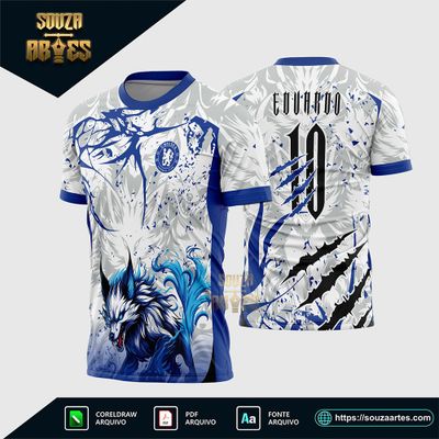 Arte Vetor Camisa Interclasse Lobo Fogo 2026