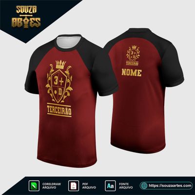 Arte Vetor Camisa Terceirão 2025 - Brasão Dourado