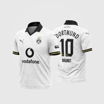 Arte Vetor Camisa Borussia Dortmund Alternativa 2025 2026