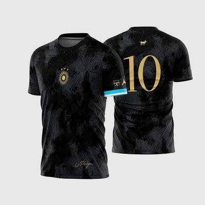 Arte Vetor Estampa Camisa Argentina La Pulga Messi Comma Football 2023