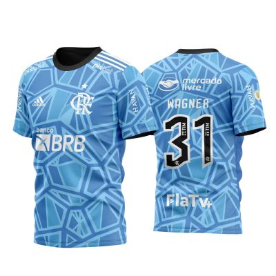 Arte Camisa Flamengo Titular - Goleiro 2022 2023 azul