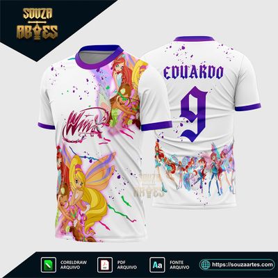 Arte Vetor Camisa Interclasse O Clube das Winx