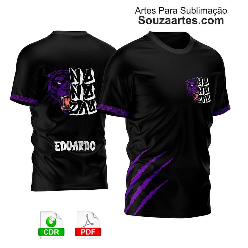 Camisa Nono Ano Pantera Roxo modelo 01