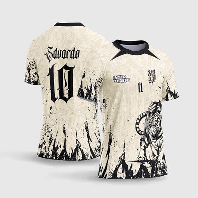 Arte Vetor Camisa Interclasse Tigre Bege