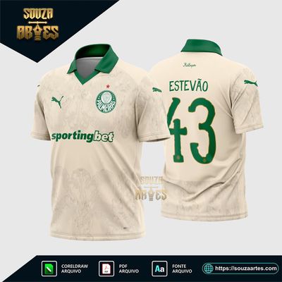 Arte Estampa Camisa Palmeiras Reserva CWC 2025 - 2026