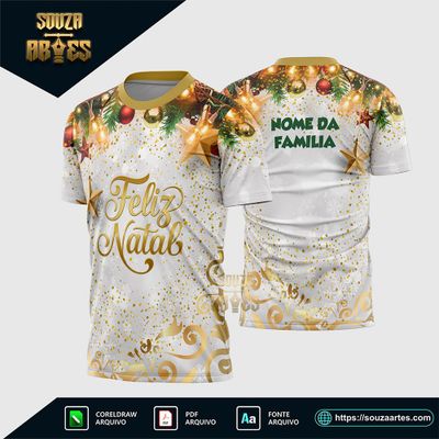 Arte Vetor Camisa Feliz Natal 2025 - Sublimação - Modelo 06