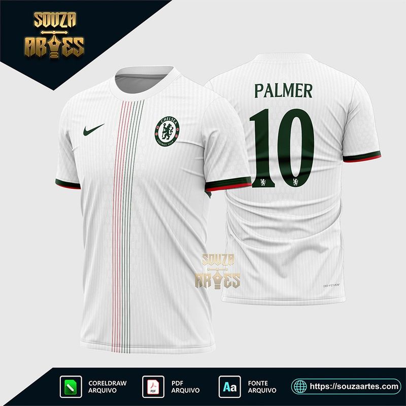 Arte Estampa Camisa Chelsea Reserva 2025 - 2026 Corel Draw X7 para sublimação