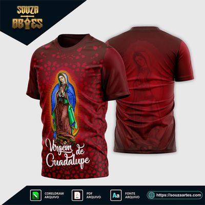 Arte Vetor Camisa Religião - Virgem De Guadalupe - Modelo 01