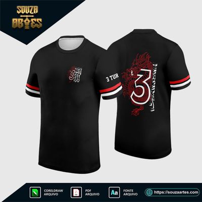 Arte Vetor Camisa Terceirão 2025 - Dragão Vermelho