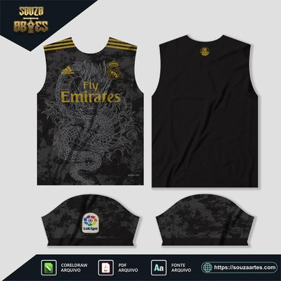 arte vetor camisa Real Madrid conceito 2022