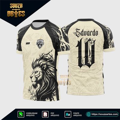 Arte Vertor Camisa Interclasse Leão Selva